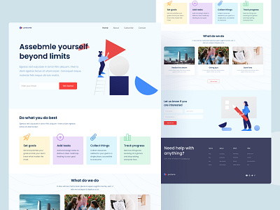 Pretome Agency Landing Page agency branding design features footer icon illustration landing page ui website website design