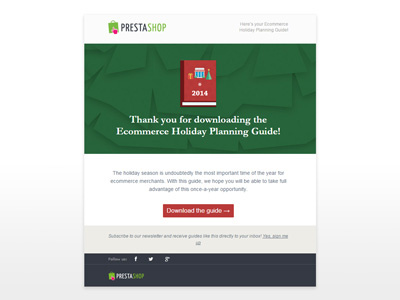 Holiday Guide 2014 Mail christmas illustration mail marketing prestashop responsive