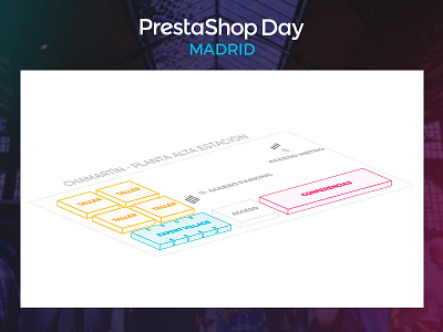 PrestaShop Day Madrid - Map design event map svg