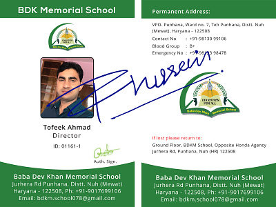 id card design tkhussain branding design graphic design illustration ui