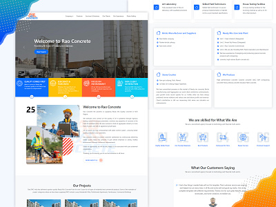 Rao Concrete - Providing All Kinds Of Construction Services adobexd design graphic design icon typography ui ux