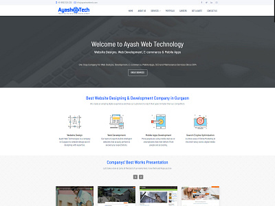 Ayashwebtech Website Design And Development animation cms development design ecommerce graphic design icon logo mobile app software design ux web web development website design