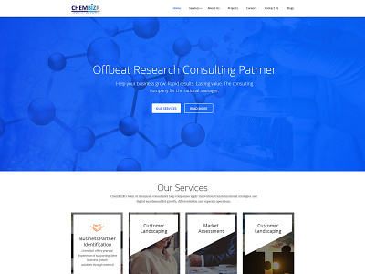 Chembizr graphic design illustration website design