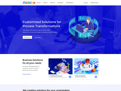 Akdobe website designing and development animation branding cms development graphic design icon illustration logo mobile app software design web development website