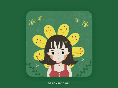 The girl's head ui 插图