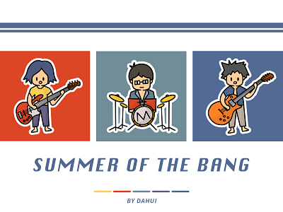 SUMMER OF THE BAND doodleart illustration art ui