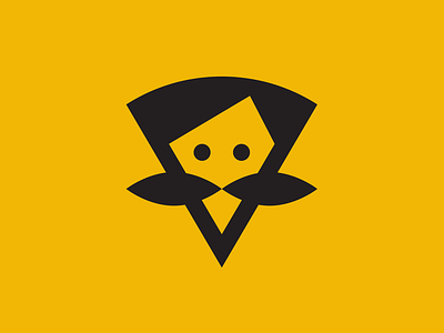 Pizzawala’s Logo Design branding face icon illustration logo mustache pizza triangle