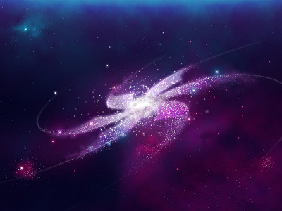 Logo in the space cosmos galaxy illustration space stars universe