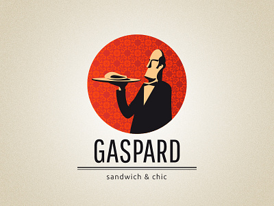 Work in progress – Gaspard #2 chic food logo paris restaurant sandwich