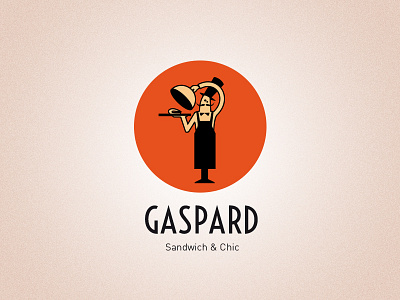 Work in progress – Gaspard #3 chic food illustration logo paris restaurant sandwich smart