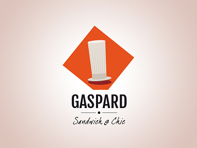 Work in progress – Gaspard #4 chic food illustration logo paris restaurant sandwich smart topper toque