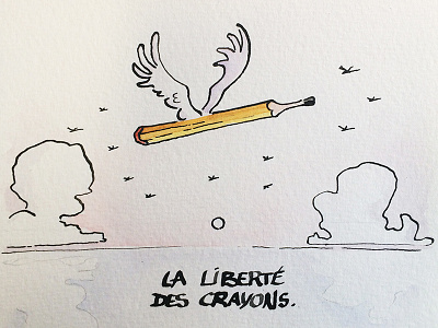 La liberté des crayons charlie hebdo freedom illustration pencils tibute
