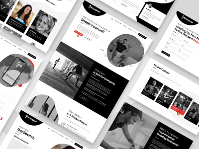 GYMSKIP - Website Design black and white design fitness graphic design gym itpathsolutions landing page ui ux website design