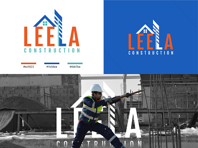 LEELA Construction - LOGO branding construction graphic design itpathsolutions logo logo design