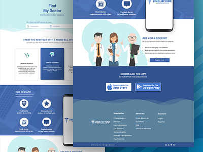 Landing page - findMyDoctor design itpathsolutions landing page