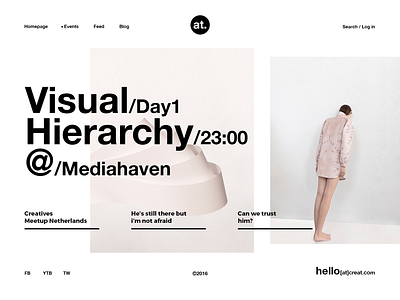 at. design event fashion interface minimal style typo ui ux web