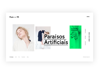 Pure—95 design fashion minimal typo ui ux web