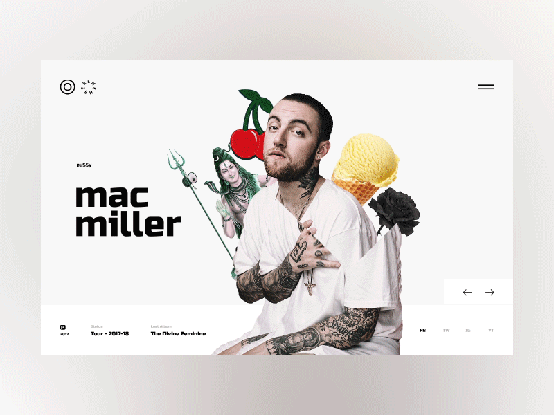 Mac Miller artist design fashion light minimal music ui ux web