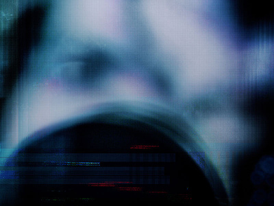 Discordant abstract eye glitch photography
