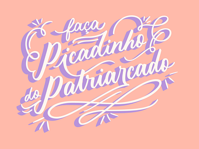 Picadinho de patriarcado brazil design femine feminism lettering pastels type typography vector art