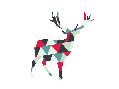oh deer! animal color deer shape triangle