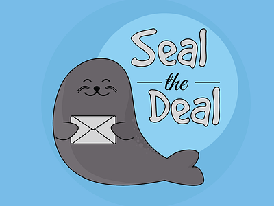 Seal the deal blue design illustration illustrator seal sealife