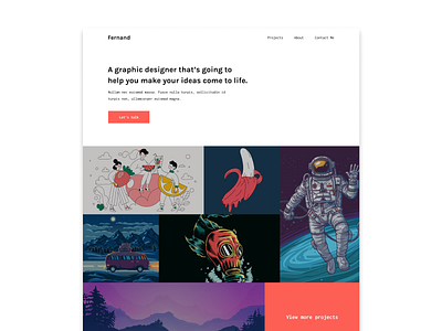 Graphic Design Portfolio Concept figma front end portfolio ui design web design