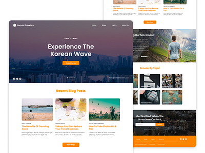 Travel Blogger's Website blog blogger figma front end homepage portfolio travel traveling ui ui design web web design webdesign