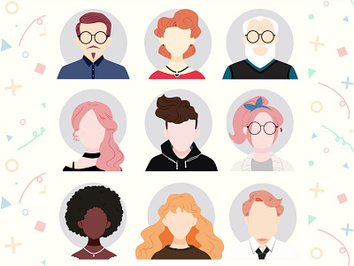 Flat Characters Avatar Pack 1 avatars banner boy business cartoon design digital flat girl homepage icon illustration man modern officer old man ui ux vector women