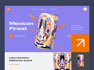 Los Muertos Beverage beverage drink landing landingpage promo typography ui uiux ux web webdesign website