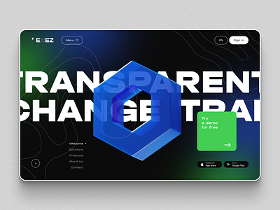 EXEZ crypto design exchange fintech landing landingpage loan nft ui uiux ux web website