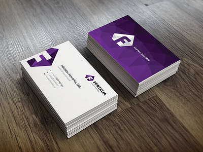 Business card - Fortelia branding branding business businesscard card clean corporate identity logo logotype retangle shape