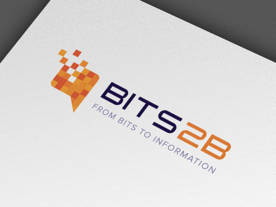 BITS2B logo bits brand bubble business intelligence design identity logo speech