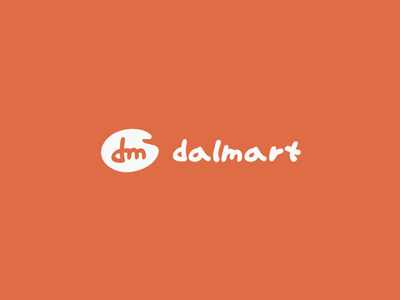 dalmart logo concept hand logo palette type