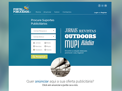 Homepage Header app blue design flat icon look portugal scytale ui vector