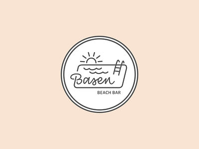 Basen - Beach Bar bar branding logo pastel summer