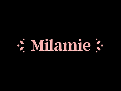 Milamie bag boutique branding design fashion fashion brand goods handbag logo logotype purse typography vector woman