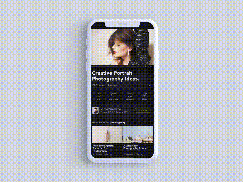 Day010 animation app dailyui interaction design iphone micro interaction share share button social share ui ui ux video