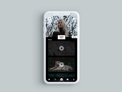Portfolio app for videomakers app design flat icon minimal ui ux