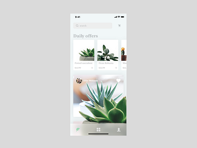 Gardening APP app design flat green icon minimal ui ux