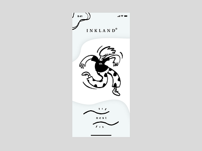 Inkland APP app design flat icon illustration ink minimal ui ux