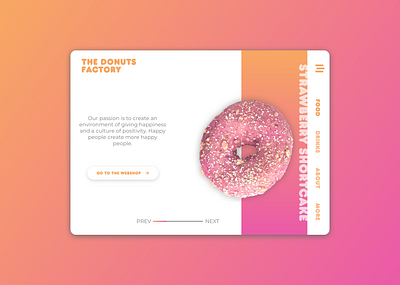 Landing Page || UI Design 003 dailyui design desktop design donuts food gradient landing page ui website