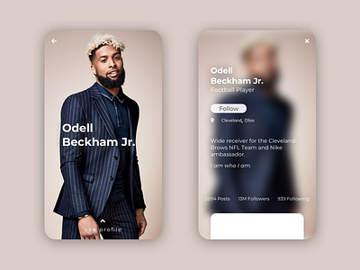 User Profile || UI Design 006 dailyui design follow footbal nfl obj post profile social ui user
