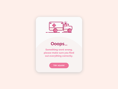 Flash Message || UI Design ambulance app color palette dailyui design flash message flat illustration interface ui vector