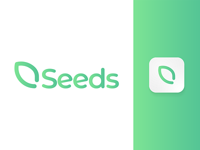 Seeds Logotype || Graphic Design app branding design ecology gradient green icon logo mobile plants seeds typography vector