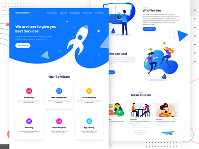 Creative Agency Website Design architecture creative design design illustration landingpage ui ui ux design uidesign ux web webdesign website website design