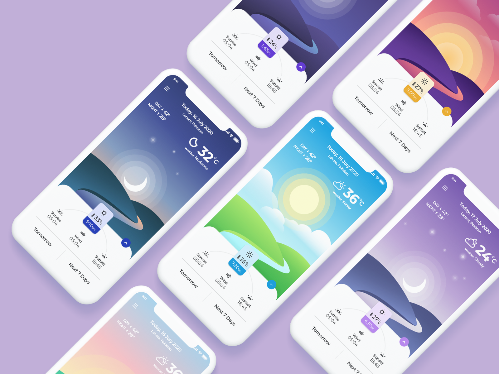 Weather App Ui Kit by Irfan Munawar on Dribbble