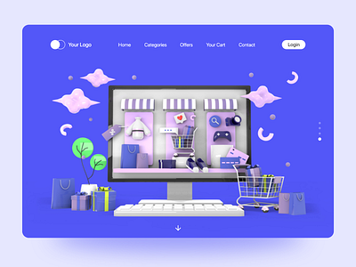 Online Shopping Landing Page Design