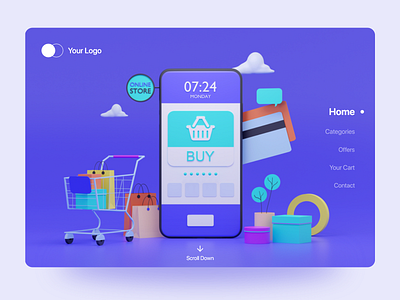 Online Shopping Landing Page Design