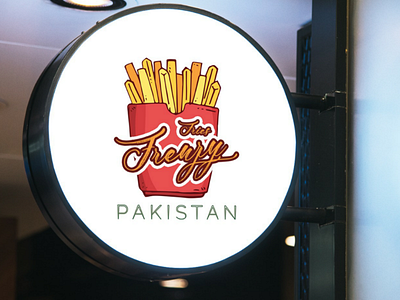 Frenzy Fries Logo burgers french fries junk food sandwiches sausages street food